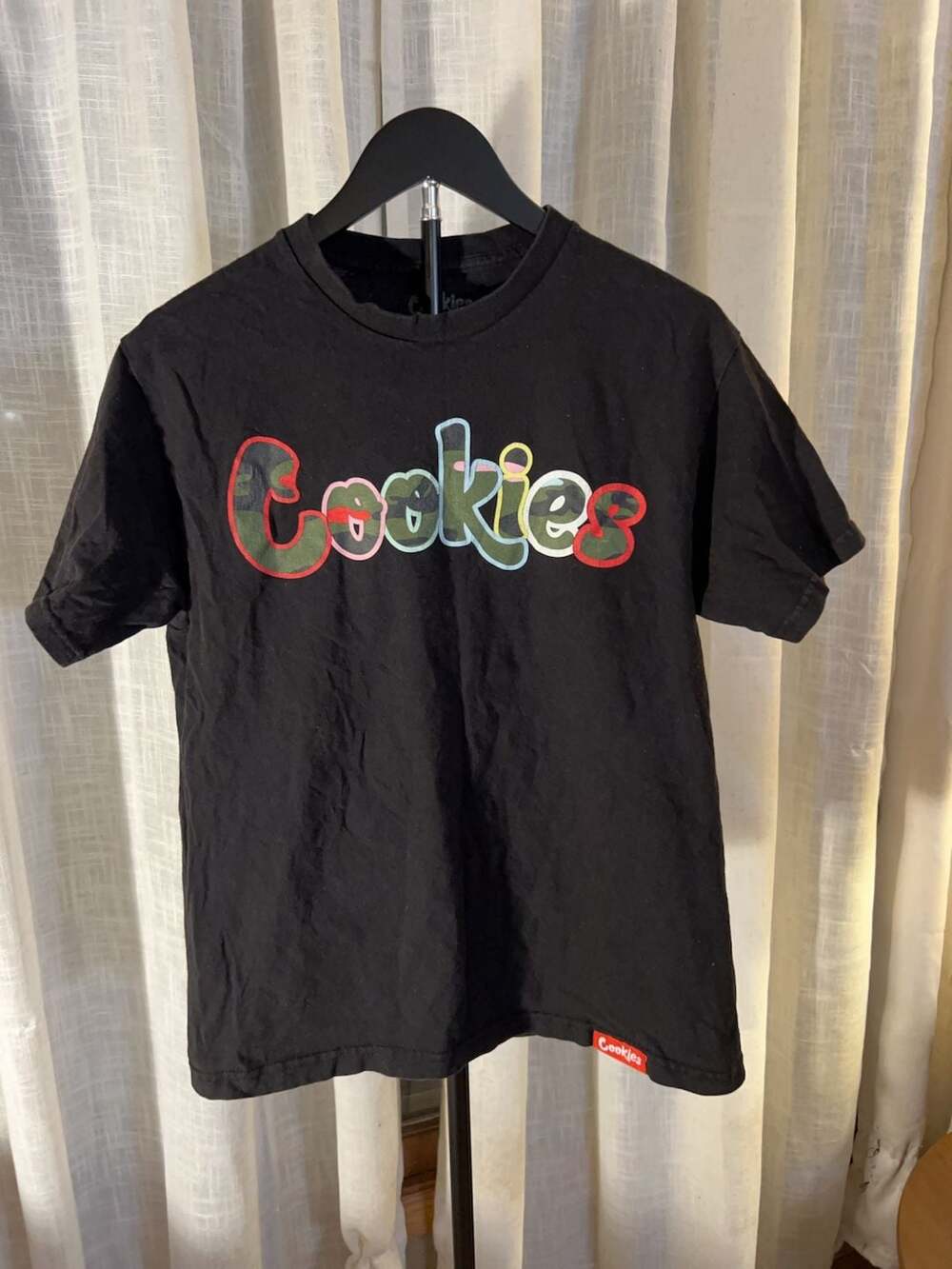 Cookies SF Black Camo Logo Graphic T-Shirt Size M